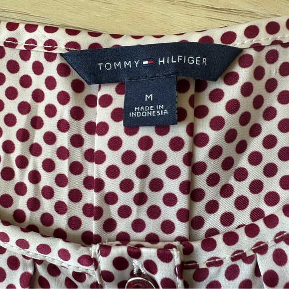 Tommy Hilfiger Sleeveless Blouse - Burgundy and Navy - Picture 3 of 6